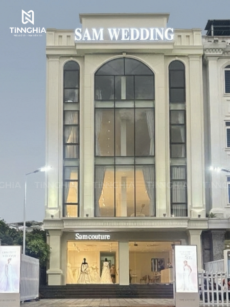 BẢNG HIỆU STUDIO CƯỚI SANG TRỌNG VỚI CHỮ INOX | TÍN NGHĨA