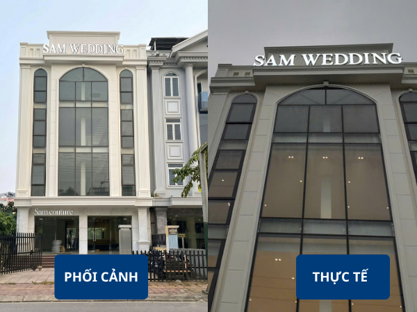 BẢNG HIỆU STUDIO CƯỚI SANG TRỌNG VỚI CHỮ INOX | TÍN NGHĨA