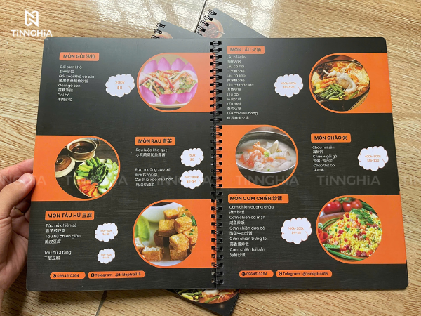Menu PVC Chống Nước Phù Hợp Với Quán Ăn, Nhà Hàng