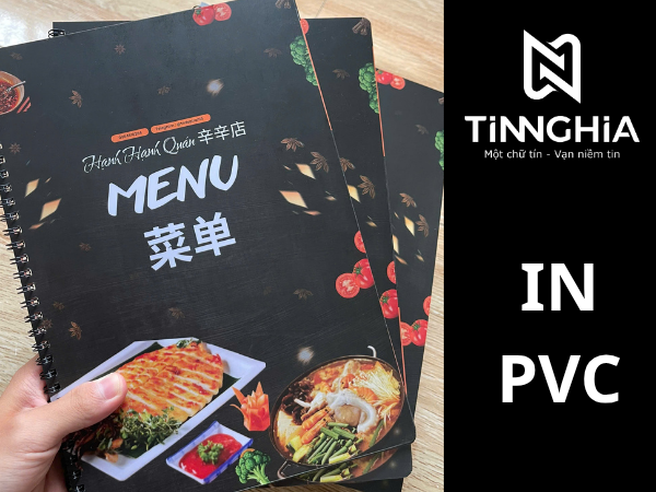 Menu PVC Chống Nước Phù Hợp Với Quán Ăn, Nhà Hàng