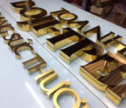 Chữ nổi inox gia công hoàn thiện