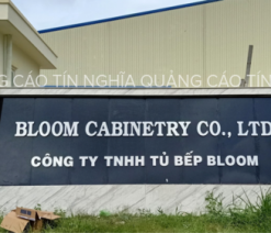 Chữ inox gắn bảng đá hoa cương