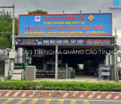 Bảng Hiệu Tôn Sóng Chữ Nổi Inox