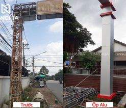 Cổng Chào Ốp Alu Ở Lai Uyên - Bàu Bàng - Bình Dương