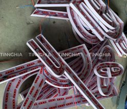 thi công chữ nổi inox mica tại dầu tiếng