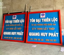 Bảng hiệu tôn sóng chữ nổi Dĩ An