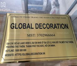 biển inox vàng xước Tân Uyên