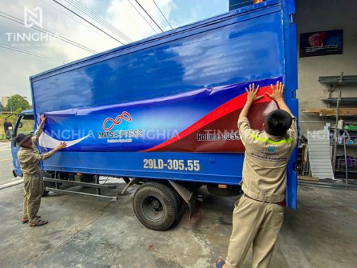 Dán decal xe tải Bình Dương