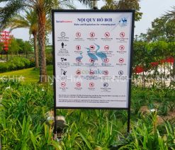 biển báo chỉ dẫn chất liệu alu dán decal