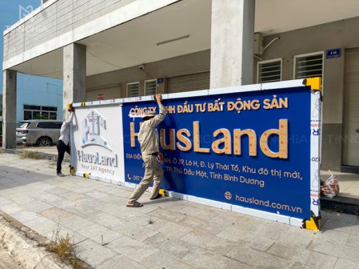 Biển quảng cáo bất động sản bằng alu