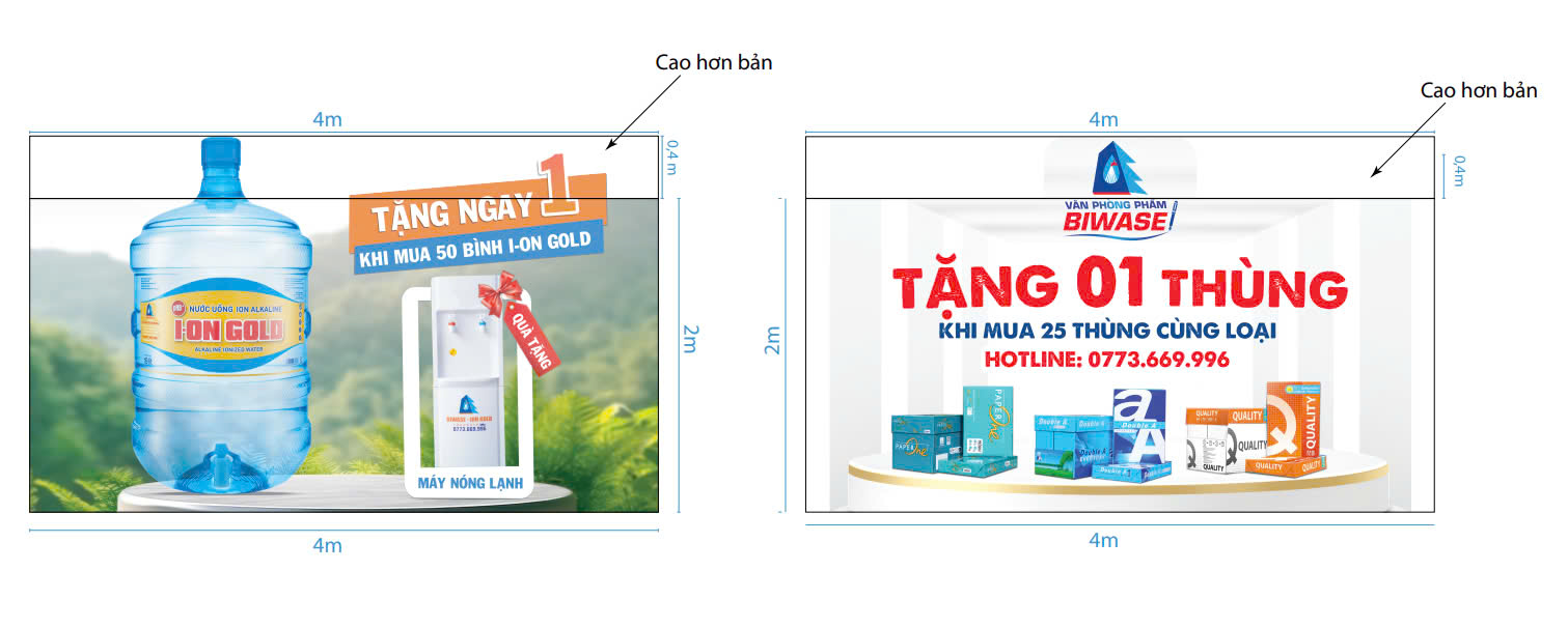 Làm pano ngoài trời công ty Biwase