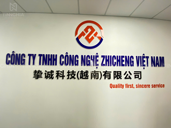 Logo chữ nổi gắn tường đẹp