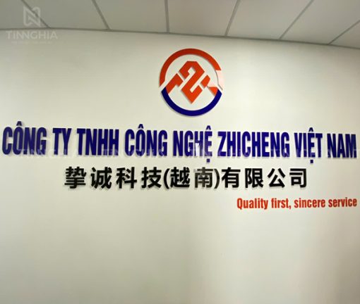 Logo chữ nổi gắn tường đẹp