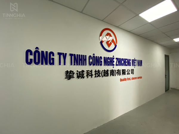 Logo chữ nổi gắn tường đẹp