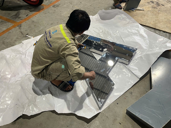 Biển hiệu chữ nổi khung sắt Bến Cát
