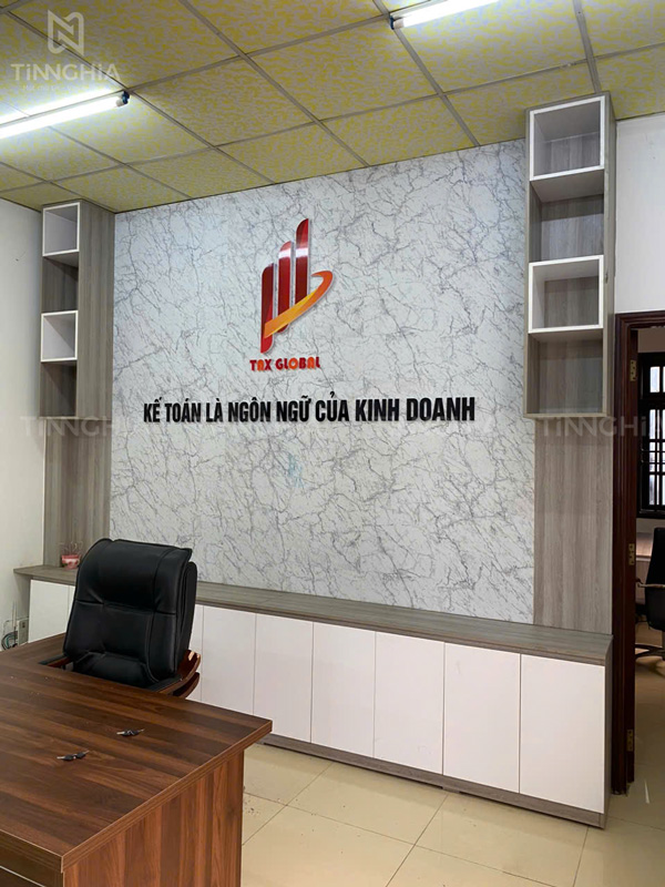 Chữ nổi trang trí văn phòng TPHCM