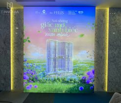 Hộp đèn bạt nhét cạnh không viền