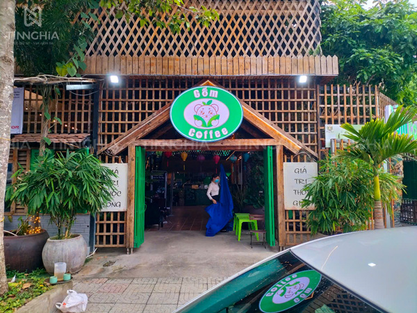Làm bảng hiệu hộp đèn quán cafe