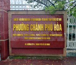 thay bảng hiệu cơ quan hành chính