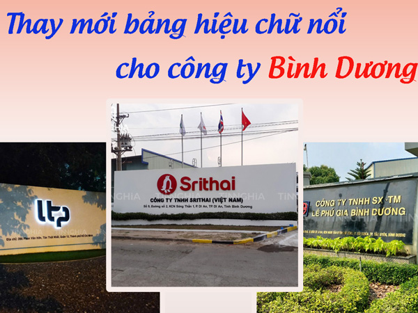 thay mới bảng hiệu chữ nổi công ty bình dương