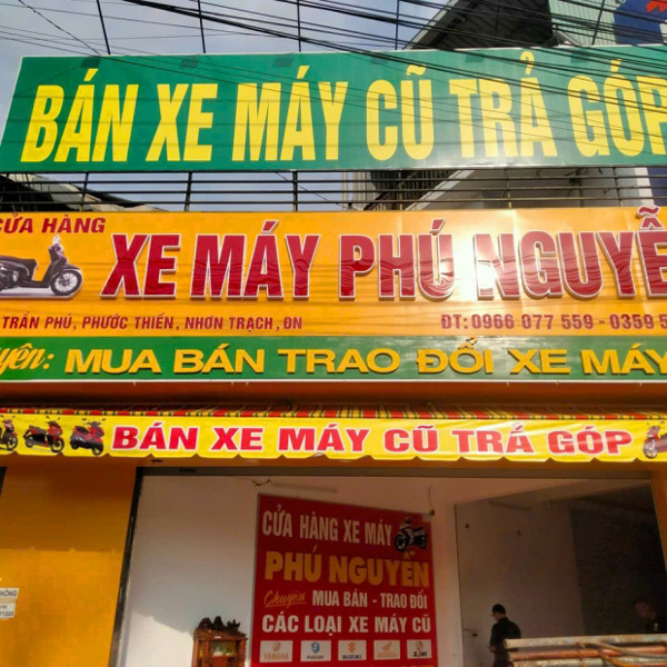 Mẫu bảng hiệu cửa hàng xe máy Bình Dương