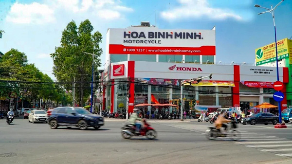 Mẫu bảng hiệu cửa hàng xe máy Bình Dương
