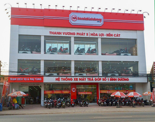 Mẫu bảng hiệu cửa hàng xe máy Bình Dương