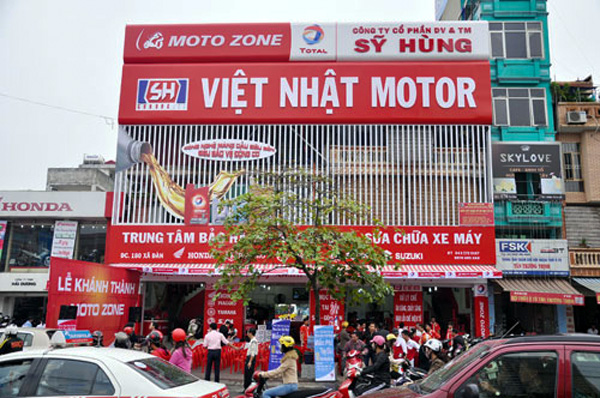 Mẫu bảng hiệu cửa hàng xe máy Bình Dương