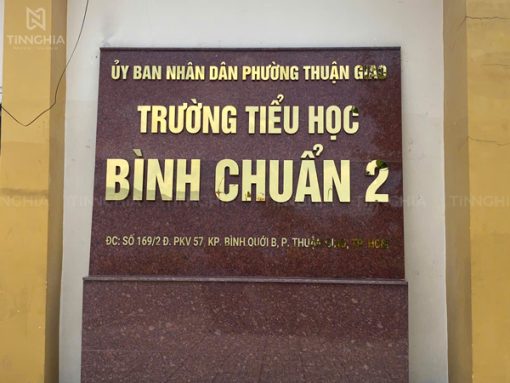 Bảng hiệu trường học chữ nổi inox