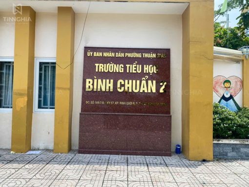 Bảng hiệu trường học chữ nổi inox