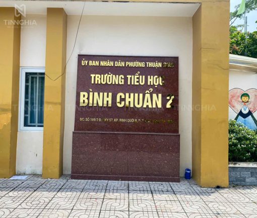 Bảng hiệu trường học chữ nổi inox