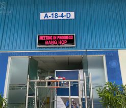 Hộp đèn mica lọng gắn LED âm sáng