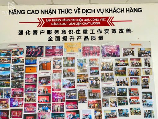 Khẩu hiệu chữ mica dán tường cho văn phòng, nhà xưởng
