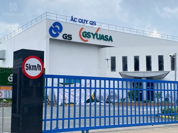 Làm bảng hiệu trọn gói nhà máy Bình Dương - Ắc quy GS VSIP
