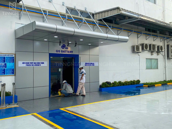 Làm bảng hiệu trọn gói nhà máy Bình Dương - Ắc quy GS VSIP