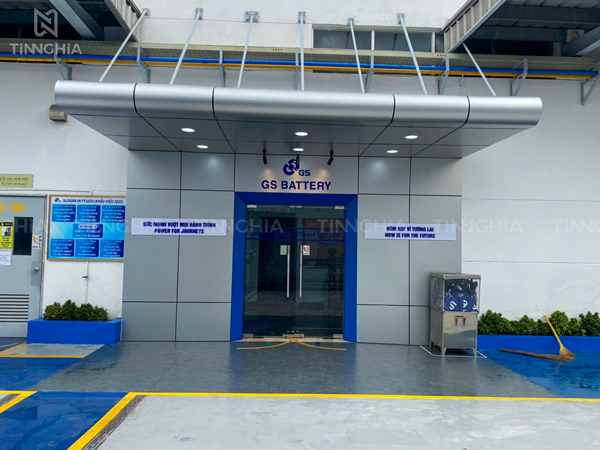 Làm bảng hiệu trọn gói nhà máy Bình Dương - Ắc quy GS VSIP