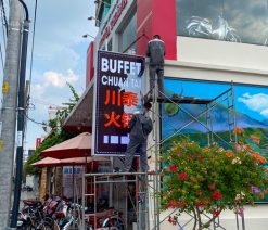 Thi công hộp đèn bình dương