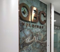 Làm chữ nổi inox xước hồng Bình Dương