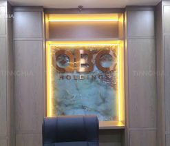 Làm chữ nổi inox xước hồng Bình Dương