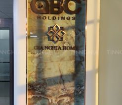 Làm chữ nổi inox xước hồng Bình Dương