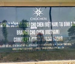 Bảng hiệu công ty chữ inox Bến Cát