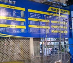 bảng hiệu trung tâm bảo dưỡng xe
