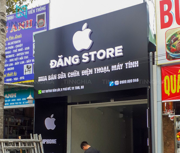 Bảng Hiệu Alu Cửa Hàng Điện Thoại Ở Bình Dương