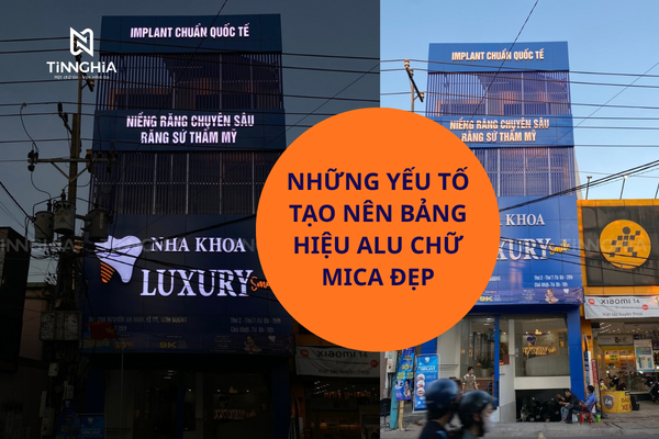 Những yếu tố tạo nên bảng hiệu alu chữ mica đẹp